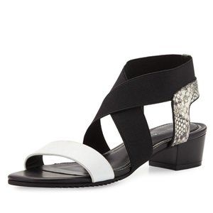ELIE TAHARI •Beach• Sandal-Chrome/Black